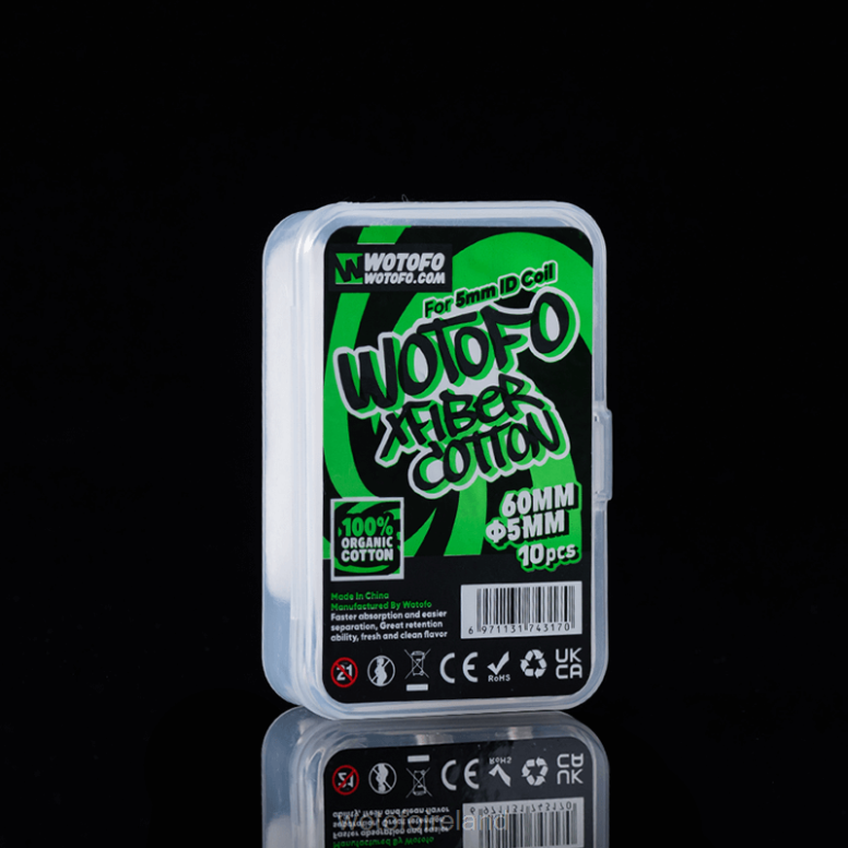Wotofo Vape Pods - Wotofo XFIBER COTTON FOR ID COIL 5MM THICK 10PCS P28VD348