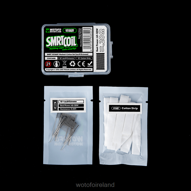 Wotofo Vape Review - Wotofo SMRT V8 BABY MESH-COTTON SET NEXMESH EXTREME P28VD369